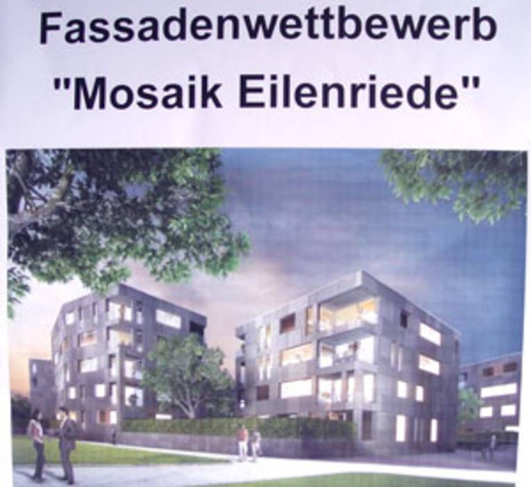 Ausstellungsplakat zum Fassadenwettbewerb "Mosaik Eilenriede"